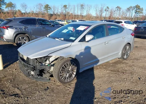 2018 Hyundai Elantra Sport z USA, uszkodzony, nr VIN KMHD04LB7JU450613